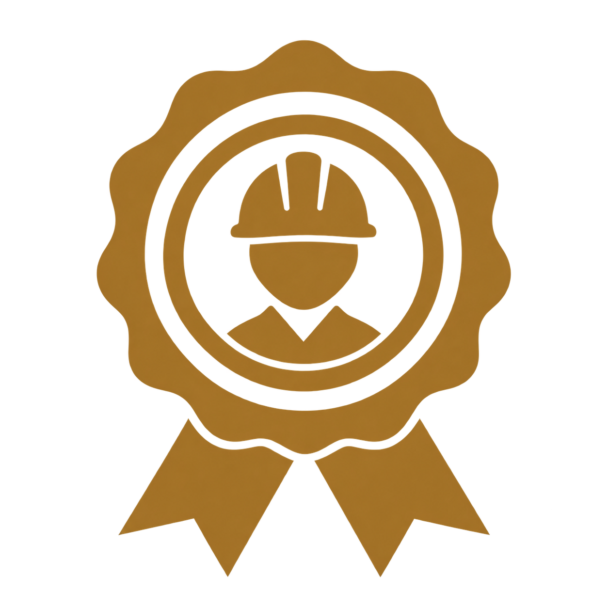 Gouden professionaliteitsinsigne met helm
